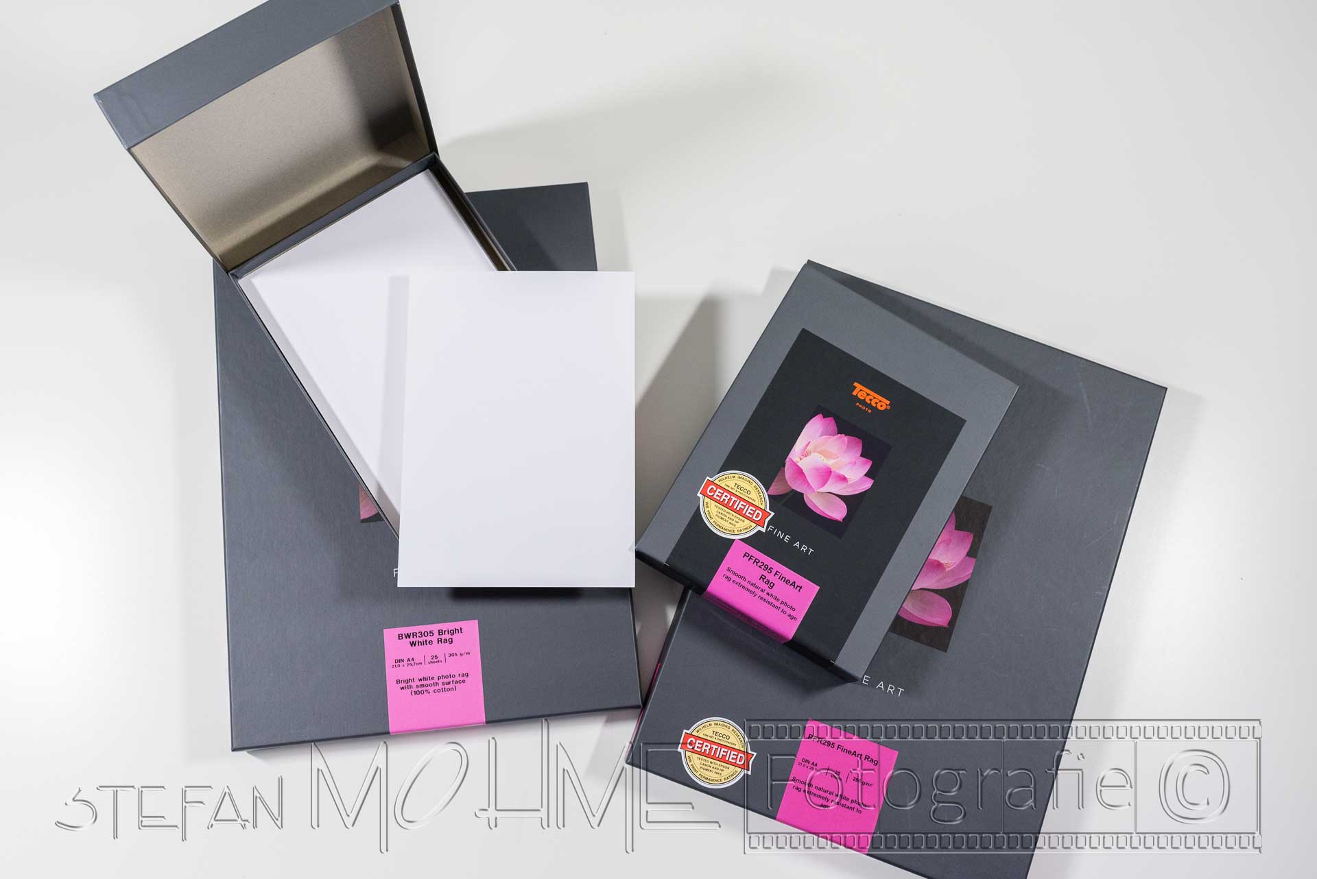 Fotopapier von Tecco mit Verpackung
