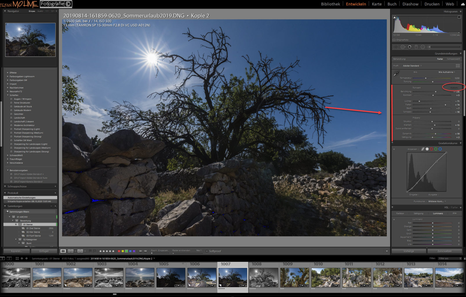 Making Off, Screenshot ,Lightroom