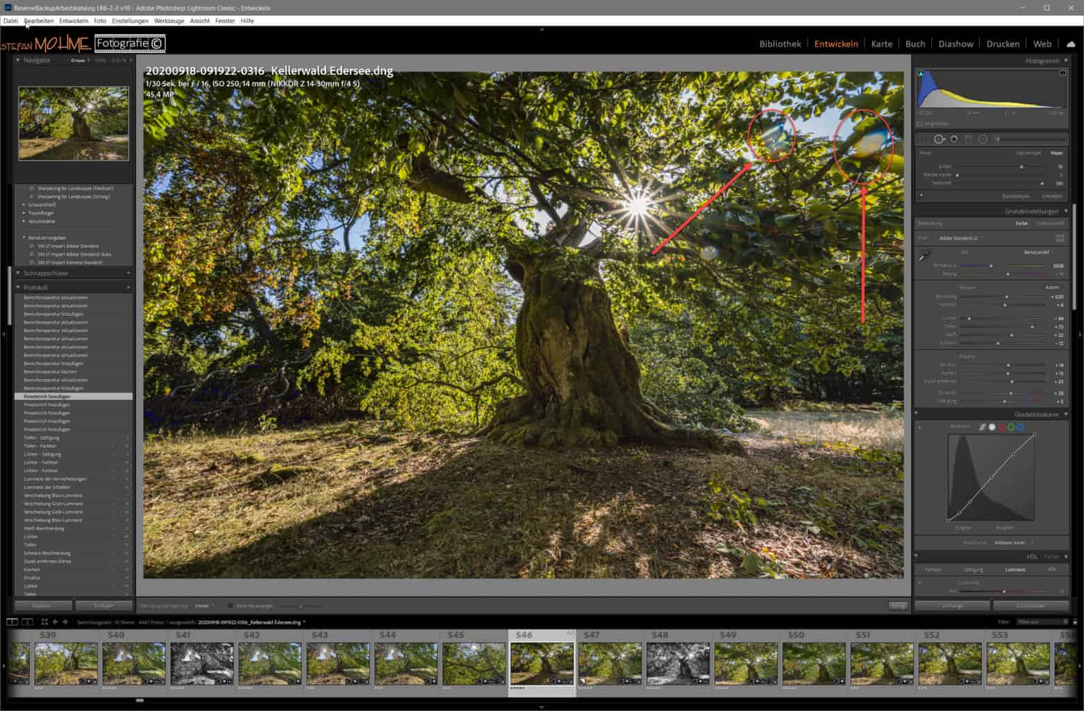 Screenshot Lightroom ,Hutewald ,Making Off