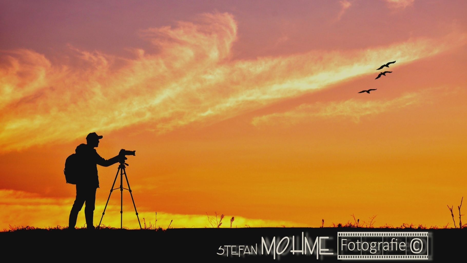 Fotograf Silhouette,Abendhimmel, Landschaftsfotografie