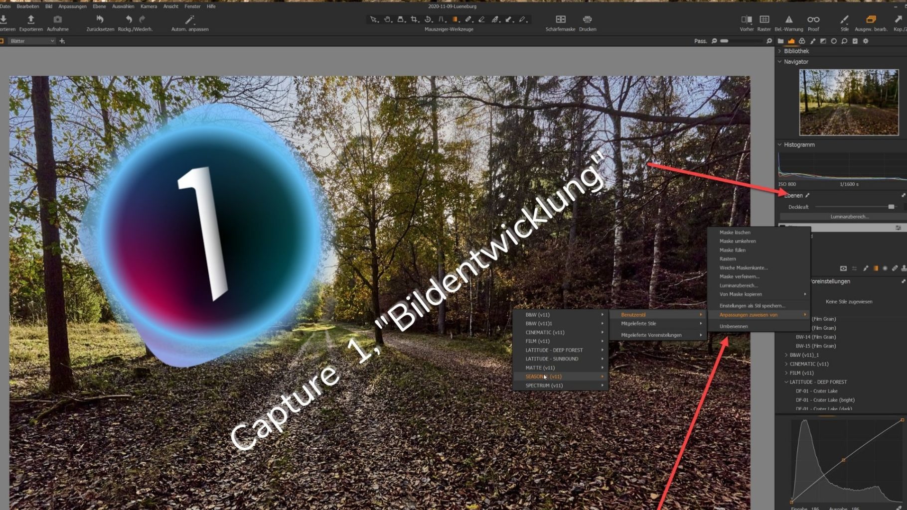 Capture one, Screenshot, Grafik Stefan Mohme